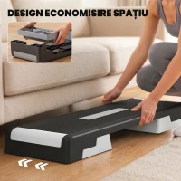 SPORTNOW Stepper Aerobic Reglabil, Înălțime 15/20/25 cm cu Suporturi(m-7)