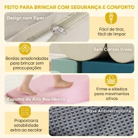 AIYAPLAY Conjunto de 5 Blocos de Espuma para Crianças, Blocos de Psicomotricidade com Base Antiderrapante e Capa Removível(m-5)
