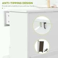 HOMCOM Scarpiera Salvaspazio Slim con 2 Ante a Ribalta, Scarpiera Ingresso con Ripiani Regolabili, Cassetto, Base Rialzata, Bianco(m-7)