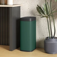 HOMCOM 50L Sensor-Mülleimer, berührungslos Küchenmülleimer mit Bewegungssensor, fingerabdruckresistent(m-10)