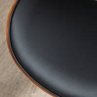 Vinsetto Cadeira de Escritório com Rodas Estofada em PU com Assento Largo e Curvado Altura Ajustável Preto(m-8)