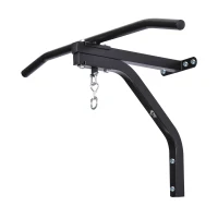 HOMCOM Staffa di supporto per sacco da boxe con barra per trazioni, 93x47x51cm, Nero(m-11)