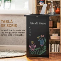 HOMCOM Birou Modern Pliabil cu Bibliotecă și Tablă, din Lemn și Metal, 98x51x153 cm, Maro Rustic(m-6)