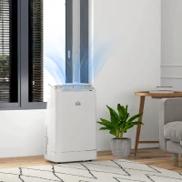 HOMCOM 14000 BTU Mobile Air Conditioner, Smart Home WiFi Compatible, with Heater, Cooler, Dehumidifier, Fan, 24H Timer(m-10)