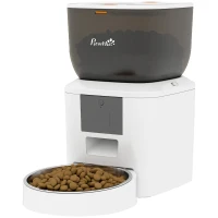 PawHut Alimentador Automático 4L com WiFi 2.4G para Gatos e Cães com Aplicação Tuya e Gravação de Voz de 10s(m-11)