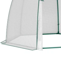 Outsunny Mini Kas Overwintertent met Roldeur Wit 160x138x180cm(m-11)