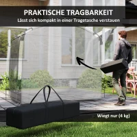 Outsunny Fietstent, opslagtent, waterdicht, UV-bescherming, voor tuin, 220x150x195 cm, donkergrijs(m-7)