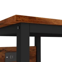 PawHut Fish Tank Stand with Power Outlets Aquarium Stand with Cabinet 20-29 Gallon Tanks Tiger Wood Grain(m-12)