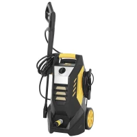 Outsunny Hochdruckreiniger mit Aluminiumpumpe 135 bar Maximaldruck 1800W Leistung 540 L/h 5m Schlauch verstellbare Düse & Griffe(m-11)