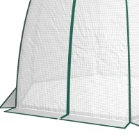 Outsunny Mini Kas Overwintertent met Roldeur Wit 160x138x180cm(m-12)