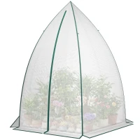 Outsunny Mini Kas Overwintertent met Roldeur Wit 160x138x180cm(m-14)