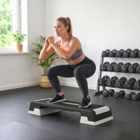 SPORTNOW Stepper Aerobic Reglabil, Înălțime 15/20/25 cm cu Suporturi(m-2)