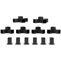 Outsunny 12PCS Pergola Kit, Pergola Brackets with 3-Way & 4-Way Corner Brackets for 9.6 x 9.6 cm (Actual 9.2 x 9.2 cm) Lumber(m-1)