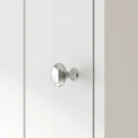 HOMCOM Armario de Baño Alto de 171 cm Armario de Baño Estrecho con Cesta de Ropa Extraíble 2 Cajones Blanco(m-7)
