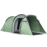 Outsunny Tent voor 3-4 personen 190T tunneltent kampeertent glasvezel donkergroen