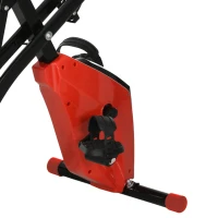 HOMCOM Hometrainer fietstrainer hometrainer LCD display opvouwbaar verstelbaar rood+zwart(m-12)