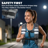 HOMCOM 8KG Weighted Vest, Running Weight Vest with Adjustable Strap, Convenient Pocket and Reflective Strips for Men and Women(m-7)
