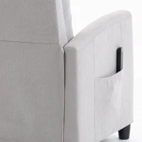 HOMCOM Fauteuil de massage inclinable fauteuil de relaxation en chenille avec repose-pieds poche latérale télécommande gris(m-12)