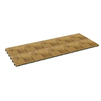 Outsunny Lot de 10 Caillebotis en Bois, Dalles Clipsables, Antidérapant, Résistants à Pourriture, Dalle Terrasse 31x31cm, Naturel(m-10)