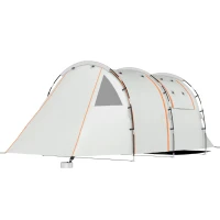 Outsunny Tenda da Campeggio 4-5 Persone con Copertura Oscurante, Impermeabile con Borsa di Trasporto, Kaki(m-11)
