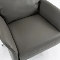 HOMCOM Power Recliner Chair, Swivel Electric Reclining Chair with Type C+USB, Recliner Armchair with Footrest, Dark Grey(m-12)