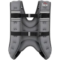 HOMCOM 8KG Weighted Vest, Running Weight Vest with Adjustable Strap, Convenient Pocket and Reflective Strips for Men and Women(m-1)