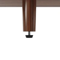 Rattan-Look Front Sideboard with Smooth-Running Glass Sliding Doors, Space-Saving Storage Cabinet with 3 Drawers, 140L x 40.5W x 174.5H cm, Walnut(m-10)