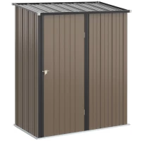 Outsunny Tuinhuisje met Schuurdak Grijs 161,5 cm x 94,5 cm x 196 cm(m-1)