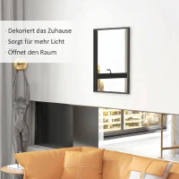 HOMCOM Lustro ścienne, 60 x 80 cm, dekoracyjne lustro wiszące, łatwy montaż, w zestawie śruby(m-4)