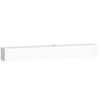 HOMCOM Mobile TV sospeso per TV fino a 182,88 cm, 2 ante ribaltabili, 180x25x22cm, bianco(m-1)