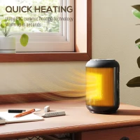 HOMCOM 1500W Ceramic Electric Heater with Fan, Timer, Oscillation - Black(m-4)