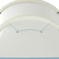 Outsunny Inflatable Camping Tent w/ Air Pump, Easy Setup 2-3 Person Blow Up Tent, Light Blue(m-10)