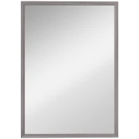 HOMCOM Oglindă de perete, 50 x 70 cm, cadru cu aspect lemn, montare simplă, incl. șuruburi(m-1)