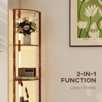 HOMCOM 4-Tier Corner Floor Lamp(m-8)