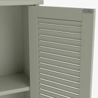 HOMCOM Armoire murale de salle de bain, meuble de rangement suspendu avec 2 portes persiennes et étagère réglable, vert(m-13)