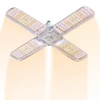 Outsunny LED Grow Light, Full Spectrum Foldable 20W Plant Grow Lamp with E27 Base and 240Pcs LEDs for Indoor Hydroponics Greenhouse Plants Seedling, Growing, Blooming(m-1)