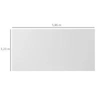 Outsunny Copertura di Ricambio 6x3 m in PE Bianco Anti-UV per Carport Auto con Corde Elastiche(m-3)