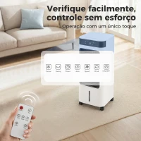 HOMCOM Arrefecedor de ar portátil 3 em 1 resfriador humidificador e ventilador, 3 velocidades 3 modos, branco(m-9)