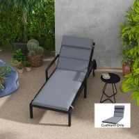 Outsunny Perna pentru sezlongul de exterior, Gri inchis(m-10)