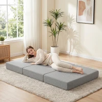 HOMCOM Materasso pieghevole 200x90 cm, spessore 15 cm, fodera lavabile, certificato OEKO-TEX(m-6)