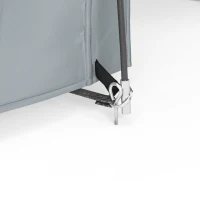 Outsunny Tente de camping familiale 3 personnes, tente tunnel imperméable, portes + fenêtres, 5,1 x 2,4 x 1,8 cm, gris clair(m-11)