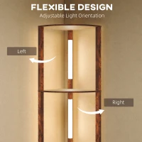 HOMCOM 4-Tier Corner Floor Lamp(m-6)