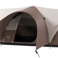 Outsunny Tente de camping familiale 7 personnes étanche ventilée avec sac de transport, dim. 550L x 300l x 198H cm(m-13)