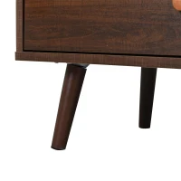 Stylish TV Cabinet for up to 80-Inch Screens, Spacious Unit with 8 Support Legs, 180L x 40W x 46.5H cm, Walnut(m-10)