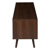 Stylish TV Cabinet for up to 80-Inch Screens, Spacious Unit with 8 Support Legs, 180L x 40W x 46.5H cm, Walnut(m-12)