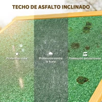 Outsunny Cobertizo para Almacenaje de Herramientas 77x54,2x179 cm 0,3 m² Armario de Jardín de Madera con 3 Estantes y 2 Puertas(m-6)