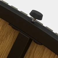 HOMCOM Table basse ronde en bois, table de salon avec piètement cannelé, style moderne, effet bois naturel(m-12)