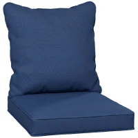 Outsunny Seat and Back Padded Cushion Set, CUSHION ONLY - Dark Blue(m-1)