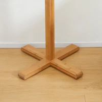 HOMCOM Portemanteau en bambou, portant à vêtements avec 8 patères, pour couloir, chambre, buanderie, bois naturel(m-8)