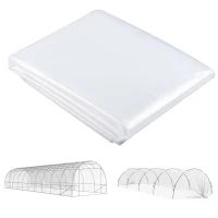 Outsunny Kasdekfolie van Kunststof, Zeil voor het Afdekken van Planten, UV-bestendig, Waterdicht, 6 x 10 m(m-11)